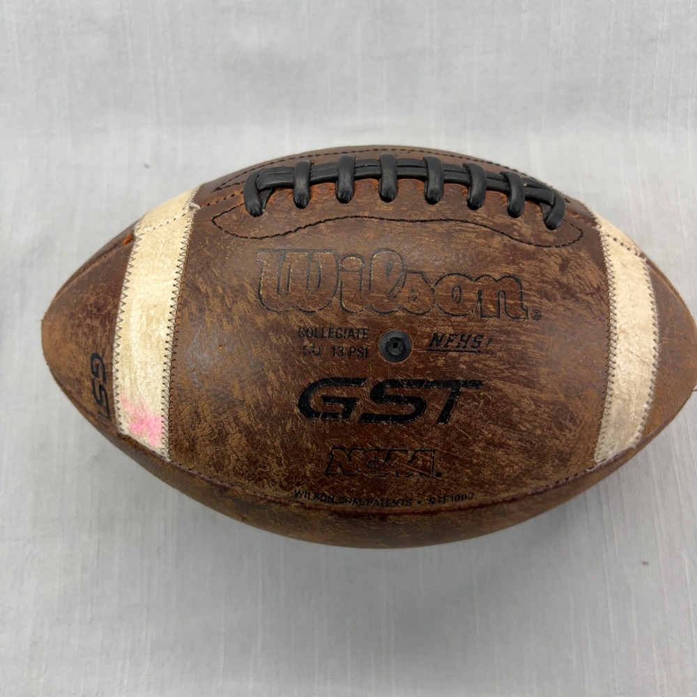 Wilson Football Official Size GST NCAA Collegiate Brown Leather WTF1003